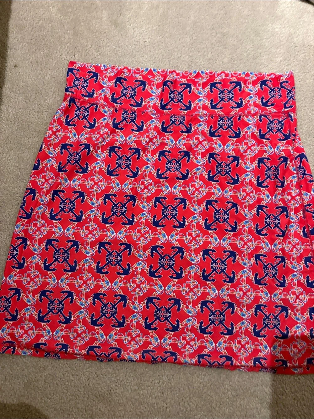 EUC anchors Spunkware skirt red XL stretchy